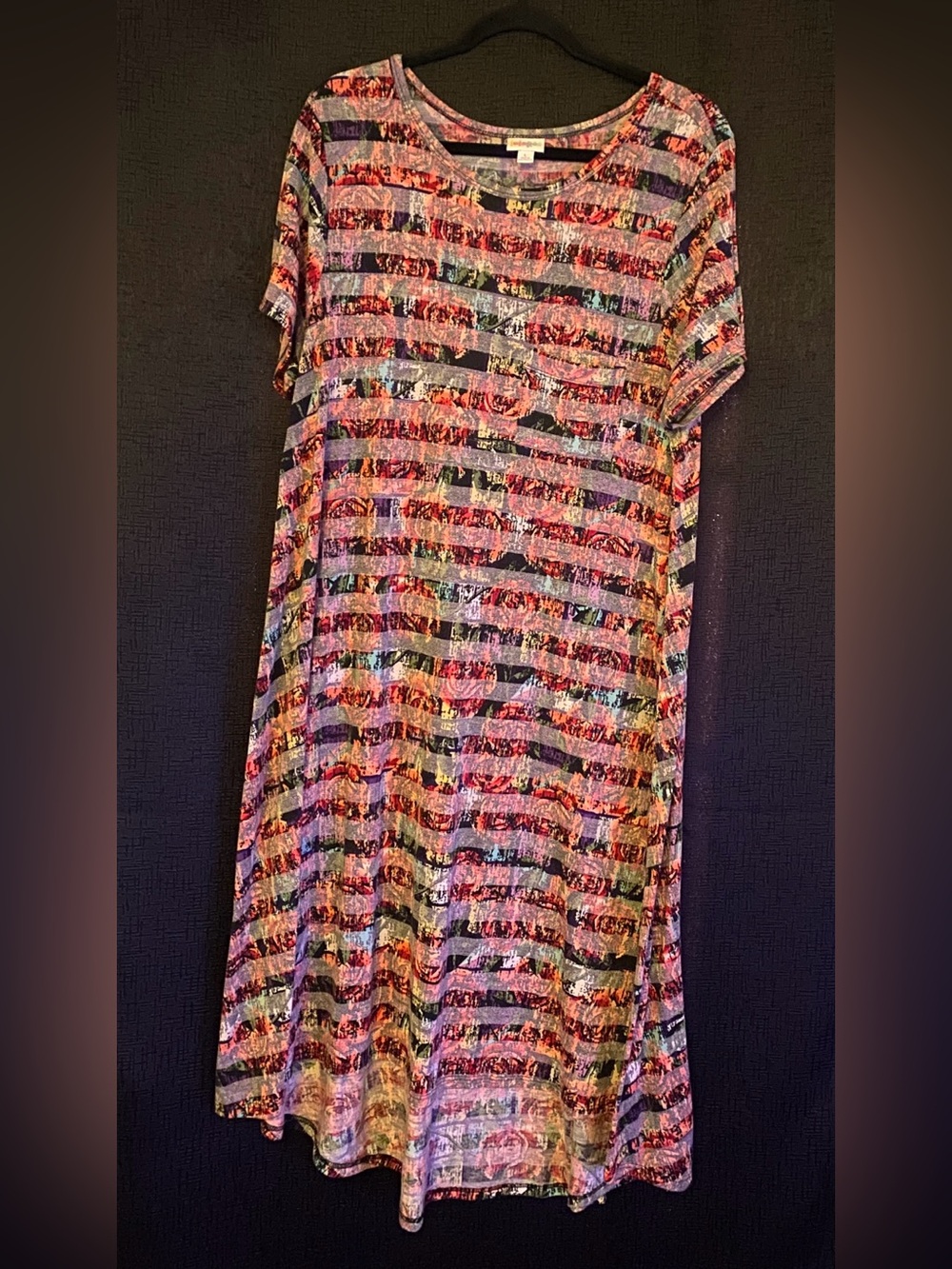 LuLaRoe - Multicolor Rose BurnoutDress size large